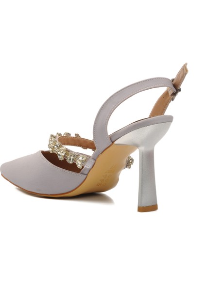 Ayakmod Gümüş Saten Kadın Abiye Ayakkabı fırsatları