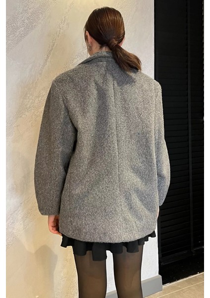 Kadın Kruvaze Yaka Astarlı Kaşe Kaban P-00014548 fırsatları