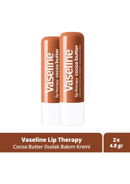 Lip Therapy Dudak Bakım Kremi Cocoa Butter 4.8 gr X2