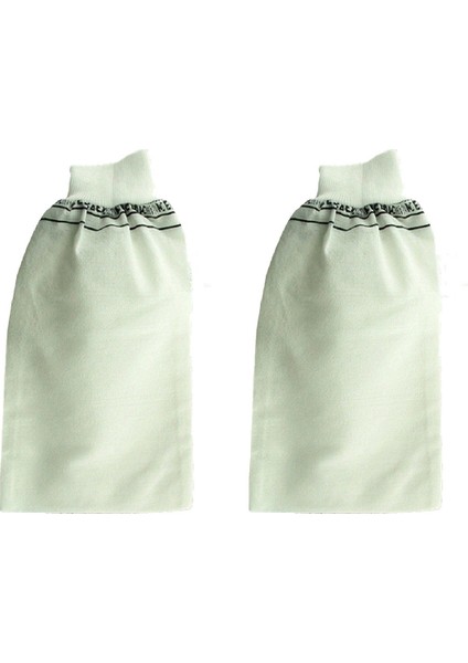 2 Adet Beyaz Banyo Hamam Kesesi Lastikli 25x17 Cm