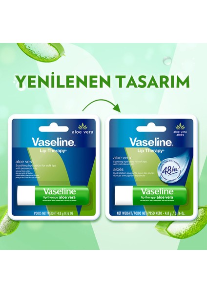 Lip Therapy Dudak Bakım Kremi Aloe Vera 4.8 gr X2 indirimleri
