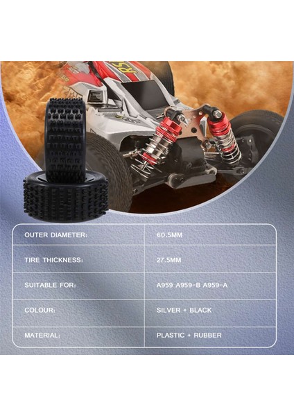 4pcs Lastikler A959-01 A959 A959-B A959-A 1/18 Rc Araba Parçaları (Yurt Dışından) fiyatları