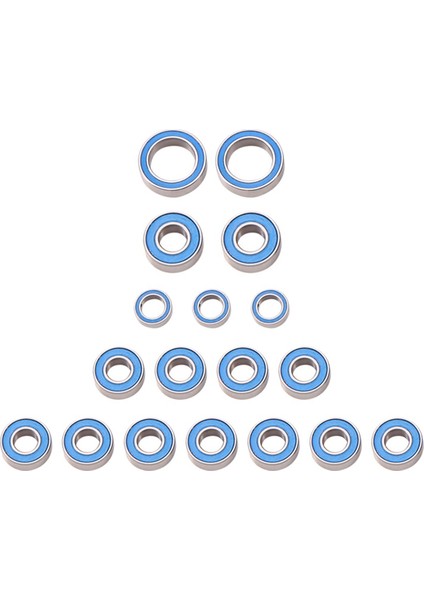 18 Adet Kauçuk Contalı Bilyalı Rulman Kiti Cc-01 CC01 1/10 Rc Araba Yükseltme Parçaları Aksesuarları (Yurt Dışından)