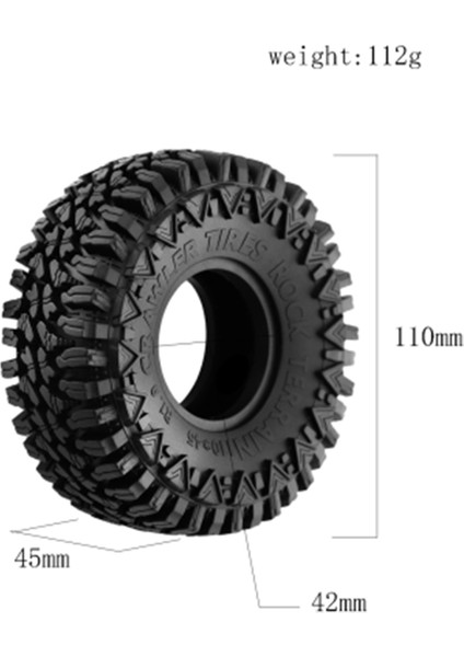 4pc 110MM 1.9ın Tekerlek Lastikleri 1:10 Rc Paletli Araba Eksenel SCX10 90046 (Yurt Dışından) modelleri