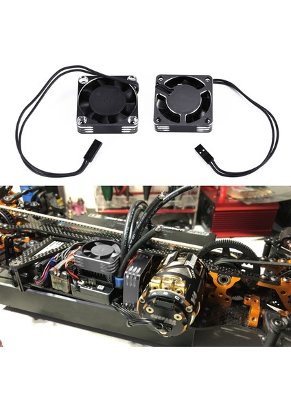40MM Soğutma Fanı Döner 16000 Rpm 5-8.45V 1/10 1/8 1/12 Rc Araba Fırçasız Motor Rc Araba Aksesuarları, Gümüş (Yurt Dışından) fiyatları