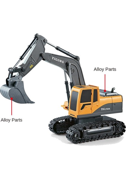 1:24 Uzaktan Kumanda Ekskavatör 11 Kanal 2.4g Uzaktan Kumanda Alüminyum Alaşımlı Mühendislik Aracı (Yurt Dışından) fırsatları