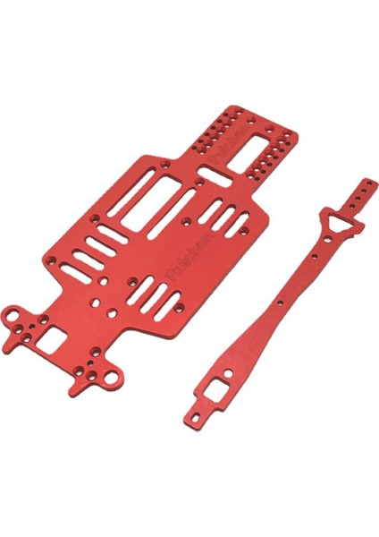 Mini-Q 1/28 Rc Drift Araba Yükseltme Parçaları Için Metal Şasi ve Ikinci Zemin Plakası, Kırmızı (Yurt Dışından)