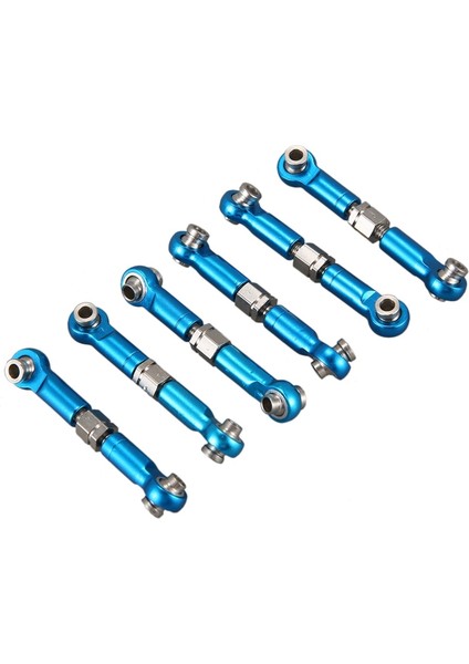 6 Adet Ayarlanabilir Metal Çekme Çubuğu Ön/arka Servo Bağlantısı Rc Araba Için, Mavi (Yurt Dışından) modelleri