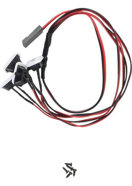 4 LED Işıkları Kare Yuvarlak Farlar 1/24 Rc Paletli Araba Eksenel SCX24 90081 AXI00002 Yükseltme Parçaları, Kare (Yurt Dışından) modelleri