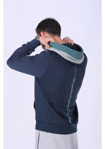 Regular Fit Üç Renk Kapşonlu Sweatshirt modelleri