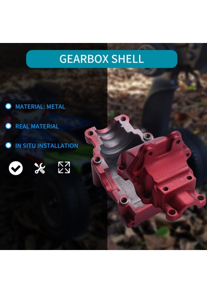 Metal Dalga Kutusu Kabuk Kapağı Diferansiyel Konut 144001-1254 144001 1/14 Rc Araba Parçaları, Kırmızı 1 Adet (Yurt Dışından) indirimleri