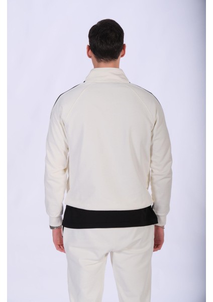 Regular Fit Hakim Yaka Şerit Detaylı Sweatshirt fırsatları