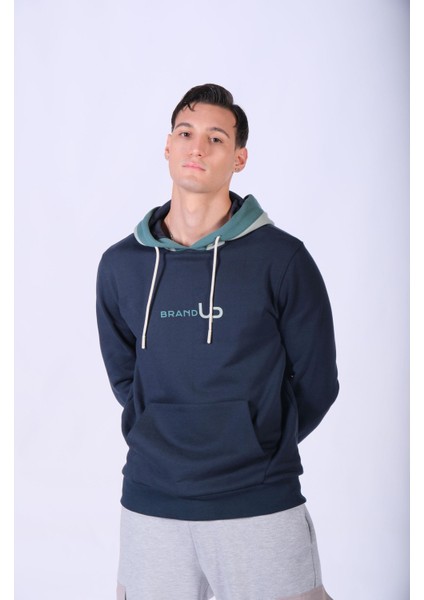 Regular Fit Üç Renk Kapşonlu Sweatshirt