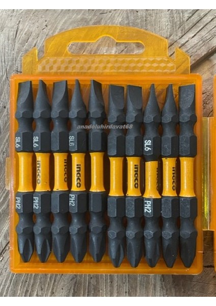 Ph2 Sac Vida Ucu Yıldız Bits Uç Cobalt Çelik Düz Vida Sıkma Ucu 10PCS