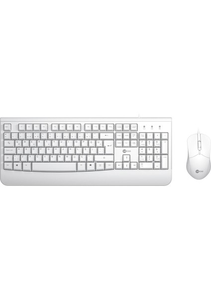 Lenovo Lecoo CM105 Beyaz Kablolu Klavye & Mouse Set