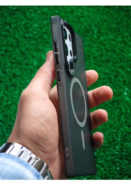 Samsung S24 Ultra Kılıf Magsafe Uyumlu Kamera Çıkıntılı Darbe Emici Mat Lüx Kapak Tb-04