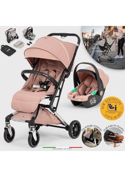 Vita Premium Kabin Tipi Travel Sistem Bebek Arabası Silver Pudra