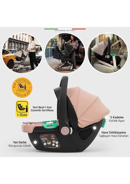 Vita Premium Kabin Tipi Travel Sistem Bebek Arabası Silver Pudra fırsatları