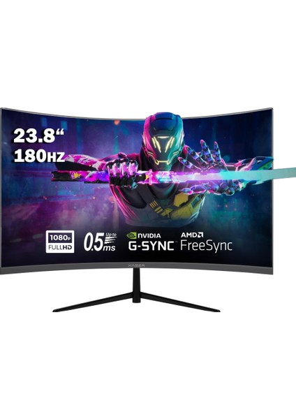 XR-238CF 23.8" 180Hz 0.5ms Va Panel Freesync, G-Sync Destekli Rgb (1500R) Curved Gaming Monitör