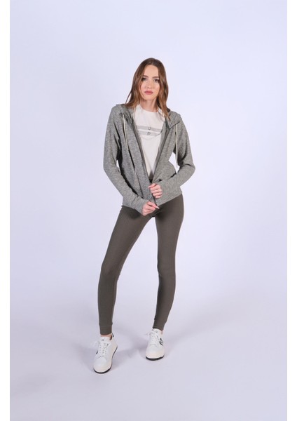 Slim Fit Kaşkorse Kapşonlu ve Fermuarlı Sweatshirt fırsatları