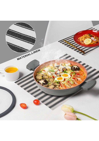 Çiftlik Evi Yer Matlarımasa Matları Dayanıklı Yemek Masası Mutfak Seti 6'lı (Yurt Dışından)