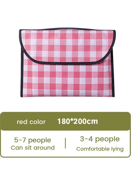 Piknik Mat Kamp Yürüyüş Taşınabilir Plaj Battaniyesi Katlanır Su Geçirmez Çim Bezi Ekipmanı, Kırmızı 2x1.8m (Yurt Dışından) indirimleri