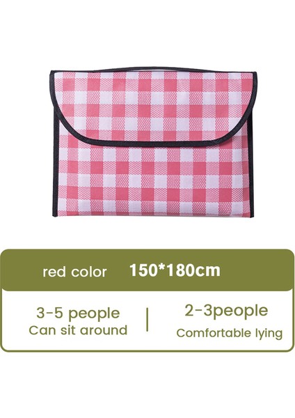Piknik Mat Kamp Yürüyüş Taşınabilir Plaj Battaniyesi Katlanır Su Geçirmez Çim Ekipmanları, Kırmızı 1.5x1.8m (Yurt Dışından) indirimleri