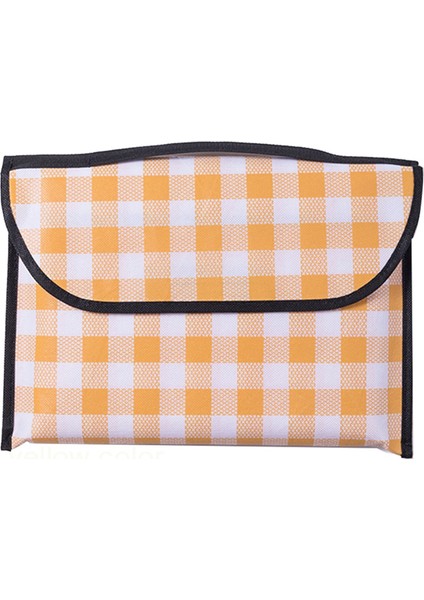 Piknik Mat Kamp Yürüyüş Taşınabilir Plaj Battaniyesi Katlanır Su Geçirmez Çim Ekipmanları, Sarı 2x1.8m (Yurt Dışından)