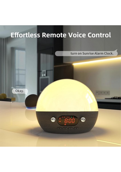 Yatak Odası Için Sunrise Çalar Saat Bluetooth Hoparlör 11 Beyaz Gürültü Ses Makinesi, Gün Batımı Gece Işığı Çocukları Uyandırır (Yurt Dışından) fiyatları