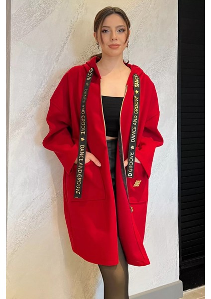 Kapüşonlu Fermuarlı Kadın Ceket