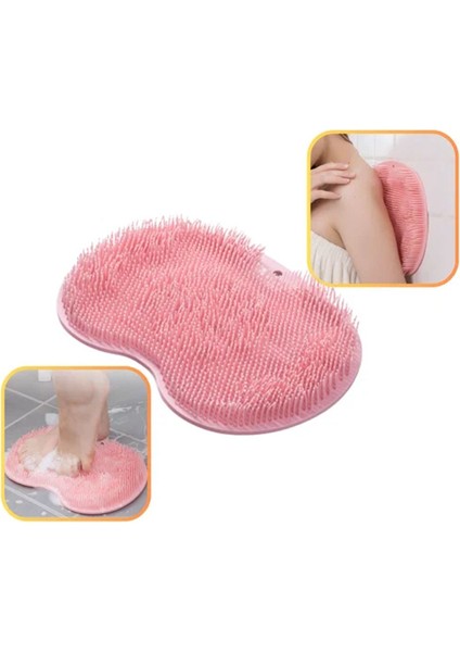 Vantuzlu Silikon Banyo Duş Fırçası Ayak Masaj Pedi Sırt Kesesi modelleri
