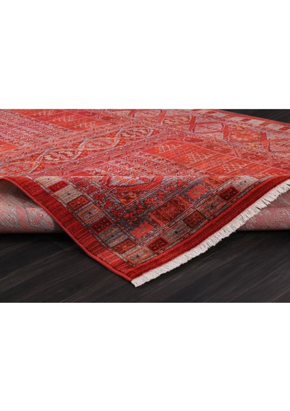 7/24 Retro Tarzı 120 x 180 Toz Barındırmaz Viskon Halı 0234-BRD modelleri