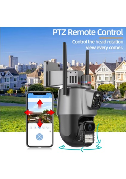 CMR45 Üç Lens Wifi Ip Kamera 4K Hd Ptz Kamera Otomatik İzleme Güvenlik Güvenlik Kamerası fırsatları