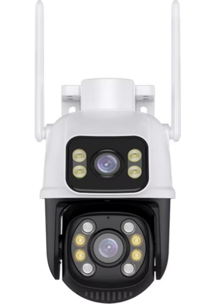 CMR44 8mp Wifi Kamera 4K Ptz Açık Çift Lens Çift Ekran Ip Kamera