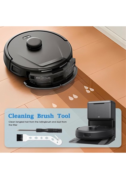 Eufy L60/ L60 Ses/ L50/ L50 Ses Vakum Robotu Için Yedek Aksesuar Seti Ana Yan Fırçalar Hepa Filtreler Yedek Parçalar (Yurt Dışından)