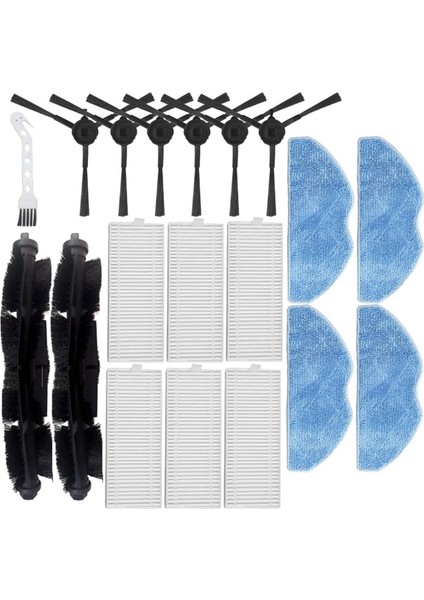 Tefal Rowenta X-Plorer Serie 75 S+ RG8597W Robot Süpürge Parçaları Için 19 Adet Ana Fırça Hepa Filtre Paspas Pedi (Yurt Dışından)