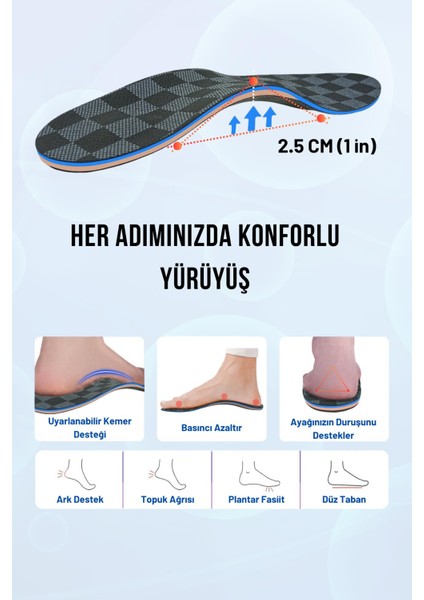 Handmade Starflex Tabanlık Tabanlık,Düz Taban Destekleyici Tabanlık Siyah