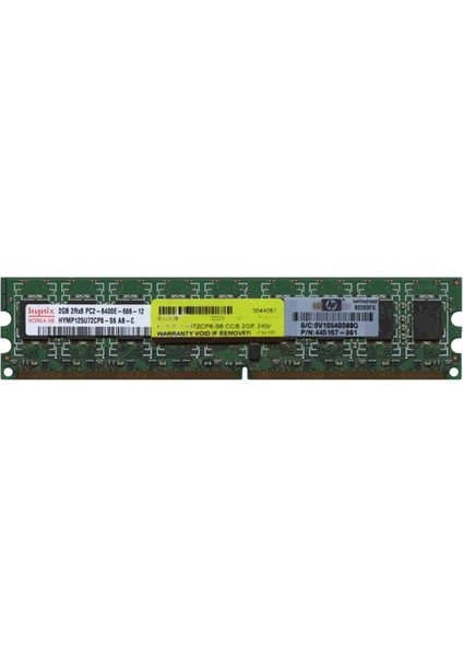 Hynıx 2gb 800MHZ Ddr2 2rx8 Server Ram HYMP125U72CP8-S6 PC2-6400E -666-12