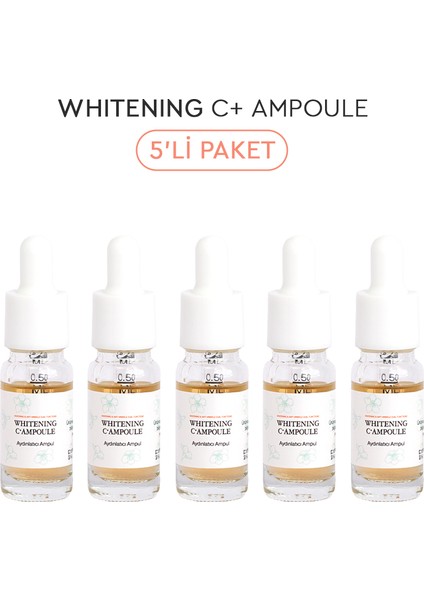 Whitening C+ Ampoule 10 ml (5 Adet) - Aydınlatıcı C vitaminli ampul