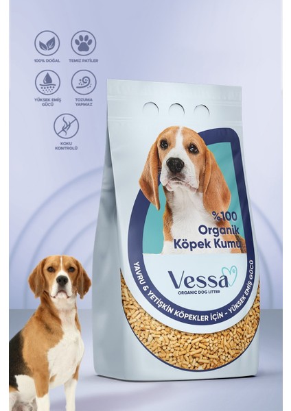 Köpek Kumu Tuvalet Organik Doğal Çam Kokulu Pelet 20 lt - 10 kg