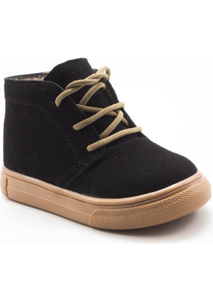 Bağcıklı Fermuarlı Deri Bebek Bot Siyah modelleri