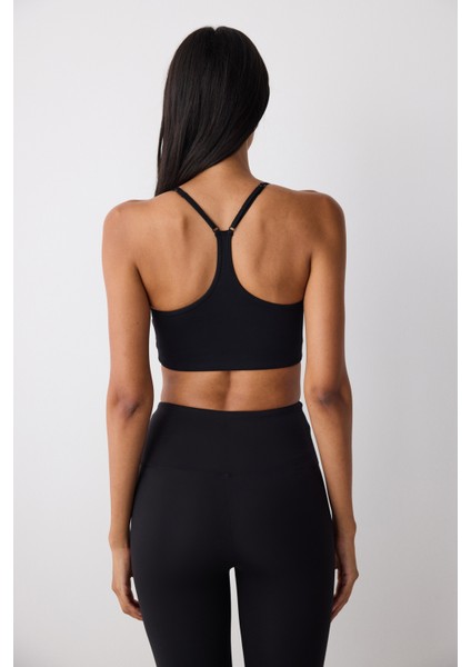 Siyah Hafif Destek New Light Spor Sütyeni