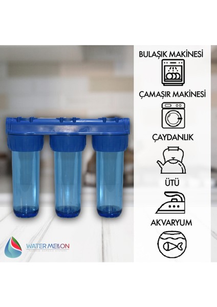 Daire Bina Sayaç Girişi 3 Aşama Su Arıtma Cihazı Ağır Kireç Önleyici Yumuşatma Sistemi fiyatları