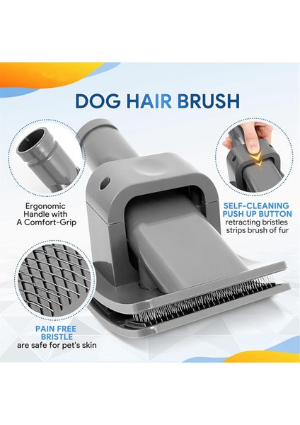 V7 V8 V10 V11 V15 Vakumlu Evcil Hayvan Bakım Seti - Uzatma Hortumu ve Adaptörlü Köpek Fırçası Tüy Alma Aparatı (Yurt Dışından)