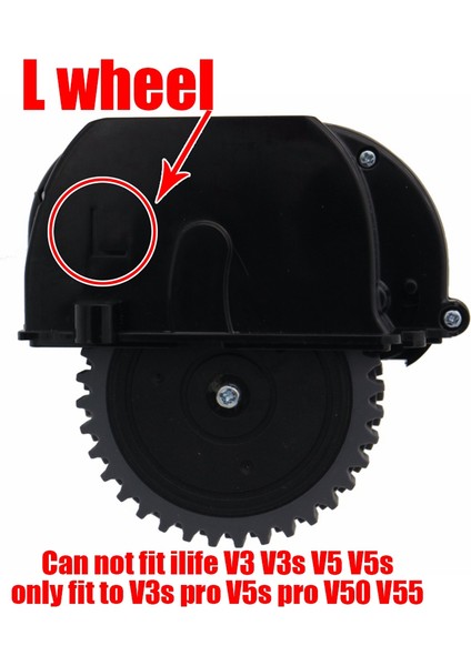 V3S Pro V5S V50 V55 Robot Süpürge Parçaları Için Tekerlek Motor Sol Dahil (Yurt Dışından)
