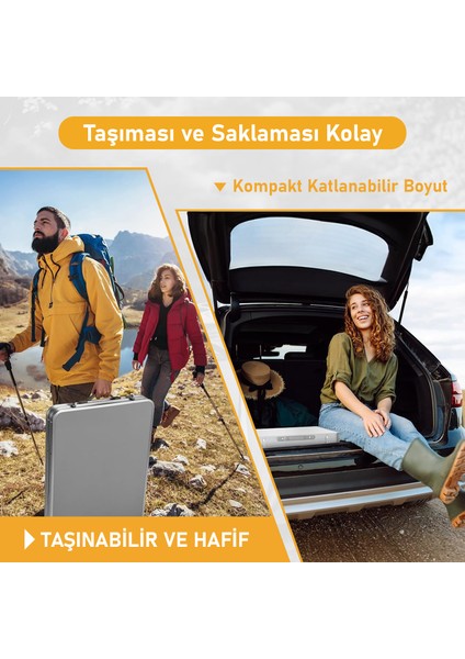 Saklama Dolaplı Kamp Masası, Katlanabilir Alüminyum Piknik Kamp Masası Mutfağı Dolabı Antrasit
