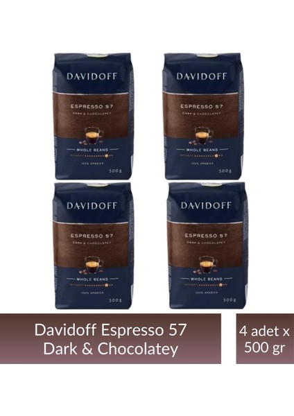 Espresso 57 Çekirdek Kahve 500 gr x 4 Adet