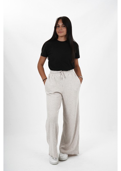 Kız Çocuk Kadife Kumaş Fitilli Jogger Pantolon modelleri