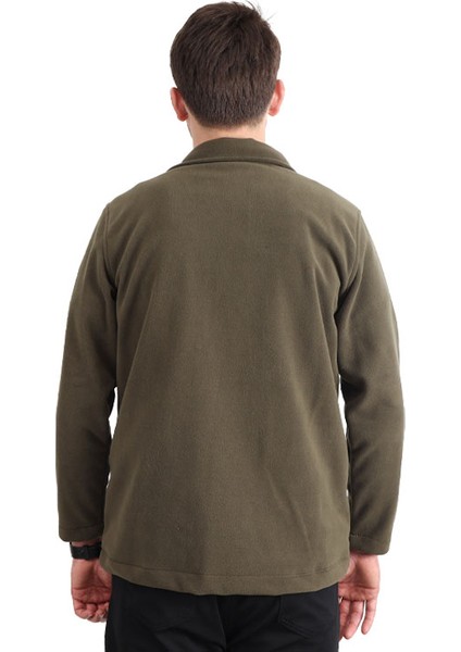 Erkek Polar Ceket - Haki - Takma Kol - Zenobya fiyatları