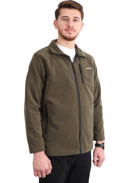 Erkek Polar Ceket - Haki - Takma Kol - Zenobya modelleri